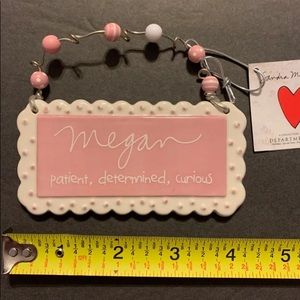 Department 56 Ceramic  Ornament Name Tags New Megan